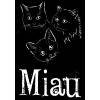 Tricou negru personalizat cu pisicuta Miau 6